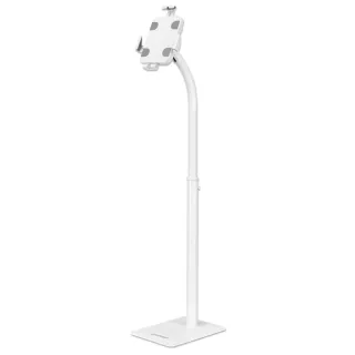 Manhattan 406345 Floor Kiosk Stand Tablet/Ipad -Rotate Tilt Lockable White