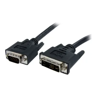 StarTech 2m DVI to VGA Display Monitor Cable M/M DVI to VGA (15 Pin) - Video cable - HD-15 (VGA) (M) to DVI-A (M) - 2 m - molded, thumbscrews - black