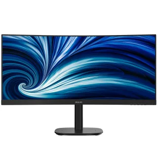 Philips 34B2N3500C - 3000 Series - LED monitor - curved - 34" - 3440 x 1440 WQHD @ 120 Hz - VA - 3500:1 - HDR10 - 2xHDMI, DisplayPort - speakers - black