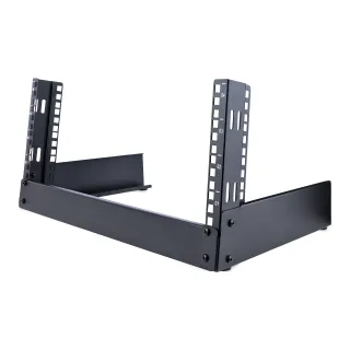 Startech 4U 19" Desktop Open Frame Rack, 2 Post Free-Standing Network Rack Switch Depth for Patch Panel/Data/AV/IT/Communication/Studio/Computer Equipment 66lb Cap. w/ Cage Nuts/Screws - 4U 2-Post Desktop Rack (RK4OD) - Rack open frame - 2-post - desktop - black - 4U