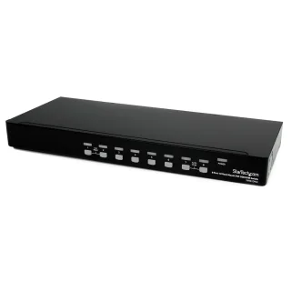 Startech 8 Port 1U Rackmount DVI USB KVM Switch - USB DVI KVM Switch - DVI KVM Switch - USB KVM Switch (SV831DVIU) - KVM switch - 8 x KVM port(s) - 1 local user - rack-mountable - for P/N: RK12OD2, RK2537BKM, RK3236BKF, RK4236BKB, RK4242BK24, RK4242BK30, RKQMCAB12V2