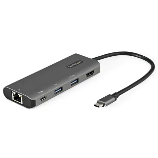 Startech USB C Multiport Adapter, 10Gbps USB Type-C Mini Dock with 4K 30Hz HDMI, 100W Power Delivery Passthrough, 3-Port USB Hub, GbE, Portable USB 3.1/3.2 Gen 2 Laptop Dock, 10" Cable - Portable Travel Dock - Docking station - USB-C 3.2 Gen 2 / Thunderbolt 3 - HDMI - 1GbE - for P/N: PEXUSB321C