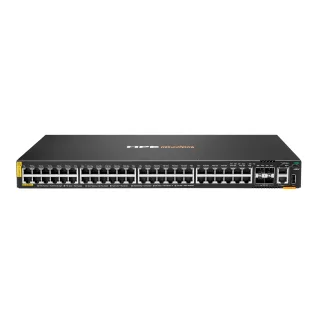 HPE Aruba 6200F 48G Class4 PoE 4SFP+ 370W Switch - Switch - Max. Stacking Distance 10 kms - L3 - Managed - 48 x 10/100/1000 (PoE+) + 4 x 1 Gigabit / 10 Gigabit SFP+ (uplink) - front and side to back - rack-mountable - PoE+ (370 W) - BTO