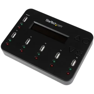 StarTech Standalone 1:5 USB Flash Drive Duplicator and Eraser - Flash Drive (USB 3.0/2.0/1.1) Copier - 2 Duplication Modes (USBDUP15) - USB drive duplicator - 5 bays