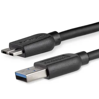 StarTech 2m 6ft Slim USB 3.0 A to Micro B Cable M/M - Mobile Charge Sync USB 3.0 Micro B Cable for Smartphones and Tablets (USB3AUB2MS)