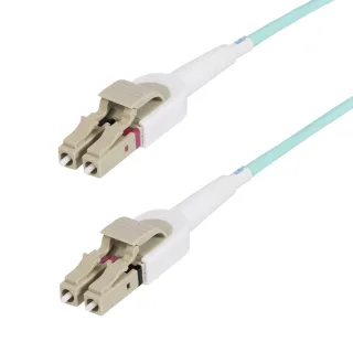 Startech 5m (15ft) LC to LC (UPC) OM4 Switchable Fiber Optic Cable 50/125µm, 100G Networks, Toolless Polarity Switching, Low Insertion Loss - LSZH Fiber Patch Cord (450FBLCLC5SW)