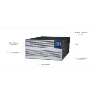 APC EASY UPS ONLINE LIION SRVL RT EXT. RUNTIME 6000VA 230V RAIL