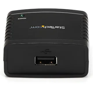 Startech 10/100Mbps Ethernet to USB 2.0 Network Print Server - Windows 10 - LPR - LAN USB Print Server Adapter (PM1115U2)