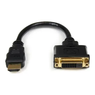 Startech HDMI Male to DVI Female Adapter - 8in - 1080p DVI-D Gender Changer Cable (HDDVIMF8IN)