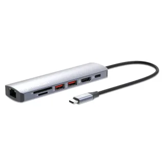 Manhattan 153966 USB-C Dock/Hub/Reader 5-PORT- Enet/HDMI/USB-A(X2)/USB-C/PD100