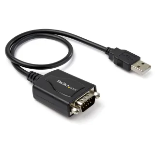 Startech USB to Serial RS232 Adapter Cable w/ COM Retention - USB Serial Adapter - Serial adapter - USB - RS-232 - black
