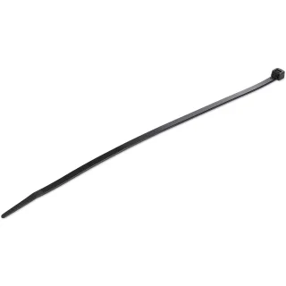 Startech 10"(25cm) Cable Ties, 1/8"(4mm) wide, 2-5/8"(68mm) Bundle Diameter, 50lb(22kg) Tensile Strength, Nylon Self Locking Zip Ties w/Curved Tip, 94V-2/UL Listed, 1000 Pack, Black - Nylon 66 Plastic - TAA (CBMZT10BK)