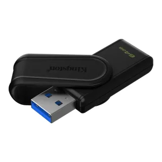 Kingston DataTraveler Exodia S DTXS/64GB USB Flash Drive, 64GB, USB 3.2,  Black, Swivel Cap Design