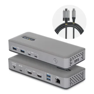 Startech - Docking station - for laptop - USB-C 3.2 Gen 2 - 2 x HDMI - 1GbE - United Kingdom, Europe
