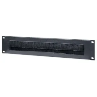 Intellinet 712774 19" Cable Entry Panel 2U- with Brush Insert Black