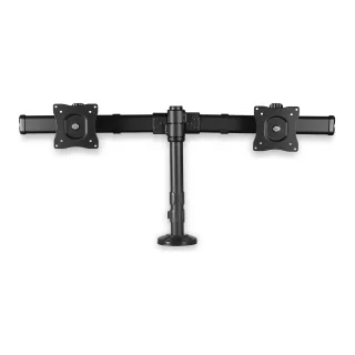 Startech Dual Monitor Mount - Supports Monitors 13" to 27" - Adjustable - Desk Clamp or Grommet-Hole Desk Mount for Dual VESA Monitors - Black (ARMBARDUOG) - Stand - for 2 monitors - plastic, aluminium, steel - black - screen size: 13"-27" - grommet, desk-mountable