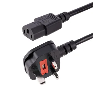 StarTech 10ft (3m) UK Computer Power Cable, 18AWG, BS 1363 to C13 Power Cord, 10A 250V, Black Replacement AC Power Cord, TV/Monitor Power Cable, BS 1363 to IEC 60320 C13 Kettle Lead - Power Supply Cable - Power cable - power IEC 60320 C13 to BS 1363 (M) - 3 m - black