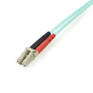 Startech 2m Fiber Optic Cable - 10 Gb Aqua - Multimode Duplex 50/125 - LSZH - LC/LC - OM3 - LC to LC Fiber Patch Cable - Patch cable - LC multi-mode (M) to LC multi-mode (M) - 2 m - 2 m - fibre optic - duplex - 50 / 125 micron - aqua