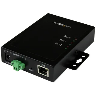 Startech 2 Port Serial-to-IP Ethernet Device Server - RS232 - Metal and Mountable - Serial Device Server - RS232 Serial-Over-IP (NETRS2322P)
