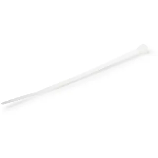 Startech 10cm(4") Cable Ties, 2mm(1/16") wide, 22mm(7/8") Bundle Diameter, 8kg(18lb) Tensile Strength, Nylon Self Locking Zip Ties with Curved Tip, 94V-2/UL Listed, 1000 Pack, White - Nylon 66 Plastic - TAA (CBMZT4NK)