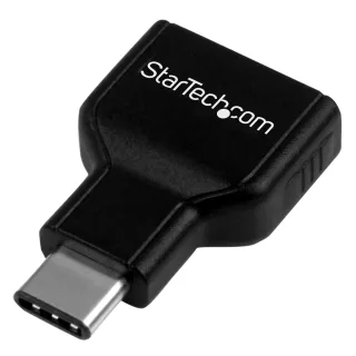 StarTech USB-C to USB Adapter - USB-C to USB-A - USB 3.1 Gen 1 - 5Gbps - USB C Adapter - USB Type C (USB31CAADG) - USB adapter - USB-C (M) to USB Type A (F) - USB 3.1 - black - for P/N: HB31C2A1CGS, HB31C2A2CB, HB31C3A1CS, HB31C3ASDMB, HB31C4AS, PEXUSB311AC3