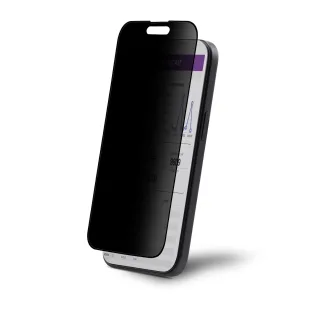 Startech - Screen protector for mobile phone - 4-way, privacy filter, for portrait/landscape, touch-enabled, +/-30° view - glass - with privacy filter - 4-way - adhesive - black - for Apple iPhone 15