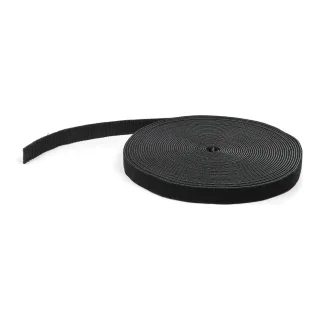 Startech 50ft. Hook and Loop Roll - Cut-to-Size Reusable Cable Ties - Bulk Industrial Wire Fastener Tape - Adjustable Fabric Wraps - Black (HKLP50)