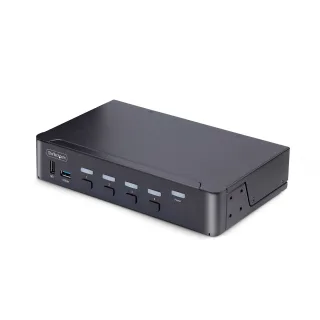 Startech 4-Port DisplayPort 1.4 KVM Switch, 8K 60Hz / 4K 144Hz, 2x USB 3.0 Ports, 4x USB 2.0 Ports, Hotkey Switching, TAA Compliant (D86A2-4-PORT-8K-KVM) - KVM / audio / USB switch - 4 x KVM / audio / USB - 1 local user - desktop - TAA Compliant