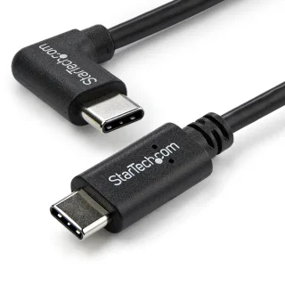 StarTech Right Angle USB-C Cable - 1m / 3 ft - Reversible - M/M - USB Type C Cable - USB-C Charge Cable - USB C to USB C Cable (USB2CC1MR)