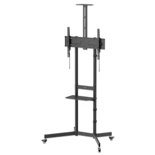 Manhattan 462716 TV/Monitor Trolley Stand 37-65" VESA to 600X400MM 70KG