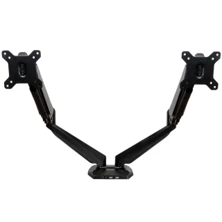 Startech Desk Mount Dual Monitor Arm - One-Touch Height Adjustment (ARMSLIMDUO) - Mounting kit - adjustable arm - for LCD display - aluminium - black - screen size: 12"-32" - desk-mountable - for P/N: ACCSMNT, DK30A2DH, DK30C2DAGPD, DK30C2HAGPD, PXT101YUK, TB3DK2DPM2, TB3DK2DPPD