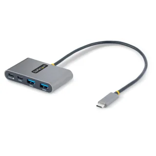 Startech 4-Port USB-C Hub with 100W Power Delivery Pass-Through Charging, 2x USB-A + 2x USB-C, 5Gbps, USBC Hub w/ 1ft (30cm) Long Cable, Portable Laptop USB Type-C to USB-A/C Hub - USB 3.0 Expansion Hub (5G2A2CPDB-USB-C-HUB) - Hub - 2 x USB 3.2 Gen 1 + 2 x USB-C 3.2 Gen 1 - desktop