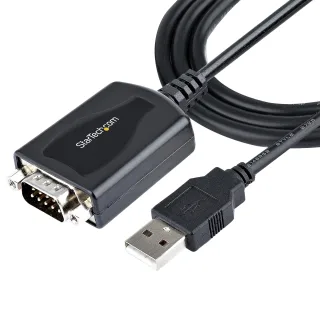 Startech 3ft (1m) USB to Serial Cable with COM Port Retention, DB9 Male RS232 to USB Converter, Straight Through USB to Serial Adapter for PLC/Printer/Scanner - Prolific IC, Automatic Handshake, Windows/Mac OS - Serial adapter - USB - RS-232