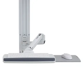 Ergotron LX Wall Mount System - Mounting kit (wall arm, mouse holder, keyboard arm, 2 cable channels, wrist rest, wall track 10", wall track 34") - Constant Force Technology - for LCD display / PC equipment - white - screen size: up to 32