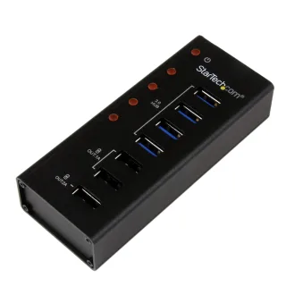 Startech 7 Port USB 3.0 Charging Hub - 4 x USB-A, 3 x USB-A Dedicated Charging Ports - Powered Mountable USB Charging Station (ST4300U3C3) - Hub - 4 x SuperSpeed USB 3.0 - desktop - for P/N: PEXUSB3S3GE, SVA12M5NA, USB312SAT3CB, USB315CB2M, USBLT1MWS, USBLTM1MBK, USBLTM1MWH