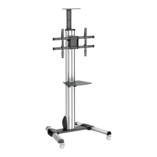 Startech Heavy Duty Rolling Portable TV Cart Stand with Wheels - 32 to 75 inch - Adjustable Rotating Mobile Flat Panel Screen Mount (STNDMTV70) - Cart - for flat panel - plastic, aluminium, steel - black, silver - screen size: 32"-70" - for P/N: HDMIPLATE