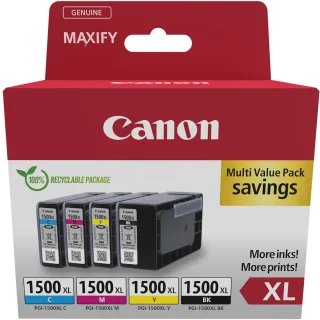 Canon PGI-1500XL BK/C/M/Y Multipack - 4-pack - XL - black, yellow, cyan, magenta - original - ink tank