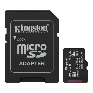 Kingston Industrial - Flash memory card - 8 GB - A1 / Video Class V30 / UHS-I U3 / Class10 - microSDHC UHS-I