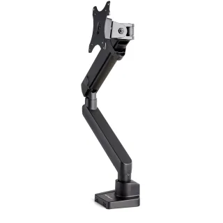 Startech Desk Mount Monitor Arm with 2x USB 3.0 ports, Slim Full Motion Adjustable Single Monitor VESA Mount up to 17.6lbs (8kg) Display, Ergonomic Articulating Arm, Desk Clamp/Grommet - One-touch Adjustment (ARMSLIM2USB3) - Mounting kit (articulating arm, desk clamp mount, grommet clamp) - Slim Full-motion - for LCD display/ curved LCD display - heavy duty aluminium - black - screen size: 17"-34" - desk-mountable