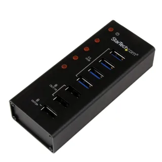 Startech 7 Port USB 3.0 Charging Hub - 4 x USB-A, 3 x USB-A Dedicated Charging Ports - Powered Mountable USB Charging Station (ST4300U3C3) - Hub - 4 x SuperSpeed USB 3.0 - desktop - for P/N: PEXUSB3S3GE, SVA12M5NA, USB312SAT3CB, USB315CB2M, USBLT1MWS, USBLTM1MBK, USBLTM1MWH