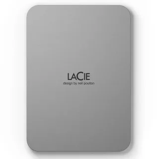 LaCie Mobile Drive STLP5000400 - Hard drive - 5 TB - external (portable) - USB 3.2 Gen 1 (USB-C connector) - moon silver