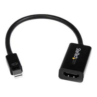 StarTech Mini DisplayPort to HDMI Audio / Video Converter - mDP 1.2 to HDMI Active Adapter for Ultrabook / Laptop - 4K @ 30Hz - Black (MDP2HD4KS)