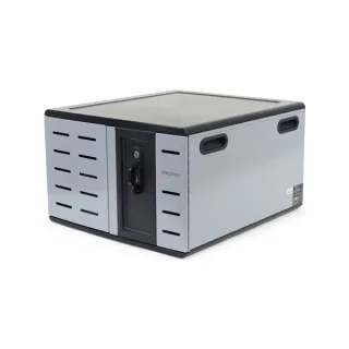Ergotron Zip12 Charging Desktop Cabinet - Cabinet unit for 12 tablets / notebooks - steel - black, silver - screen size: up to 14