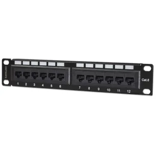 Intellinet 720748 CAT6 Patch Panel 10" 12-PORT- Utp 1U Unshielded