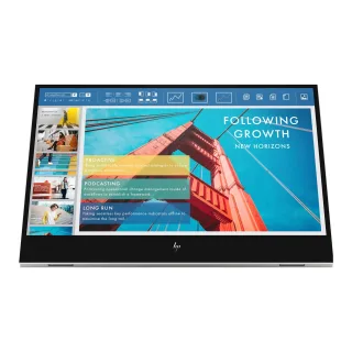 HP E14 G4 Portable - LED monitor - 14" - portable - 1920 x 1080 Full HD (1080p) @ 60 Hz - IPS - 400 cd/m² - 800:1 - 5 ms - 2xUSB-C - silver stand
