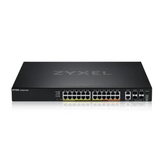 Zyxel XGS2220 Series XGS2220-30HP - Switch - 24-port GbE L3 access, with 6 10G uplink - L3 - Managed - 16 x 10/100/1000 (PoE+) + 8 x 10/100/1000 (PoE++) + 2 x 1/2.5/5/10 (PoE++) + 4 x 1 Gigabit / 10 Gigabit SFP+ - desktop, rack-mountable - PoE++ (400 W)