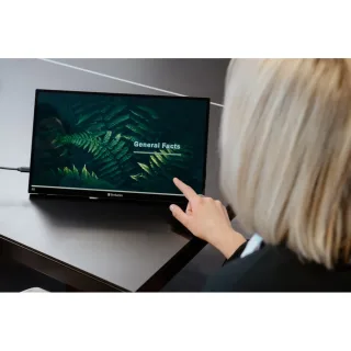 Verbatim Portable 15.6" Touch Monitor 4K UHD ALU, 3840 x 2160 Resolution, 60HZ, Built-in Kickstand, Tilt: From 0 Up To 85