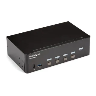 Startech StarTech.com 4-Port Dual Monitor HDMI KVM Switch with Audio & USB 3.0 hub - 4K 30Hz - 4 PC Mac Computer KVM Switch Box for HDMI Display (SV431DHD4KU) - KVM / audio / USB switch - 4 x KVM / audio / USB - rack-mountable