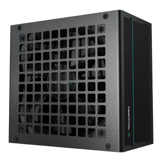 DeepCool PF500 500W PSU, 120mm Silent Hydraulic Bearing Fan, 80 PLUS White, Non Modular, UK Plug, Flat Black Cables, Efficient & Affordable