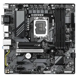 Gigabyte B760M DS3H GEN5 Intel 1700 Socket Motherboard, Micro-ATX, 4x DDR5 Slots, 2x M.2 Sockets, 2.5GbE LAN, 1x D-Sub / 1x DisplayPort / 1x HDMI Port